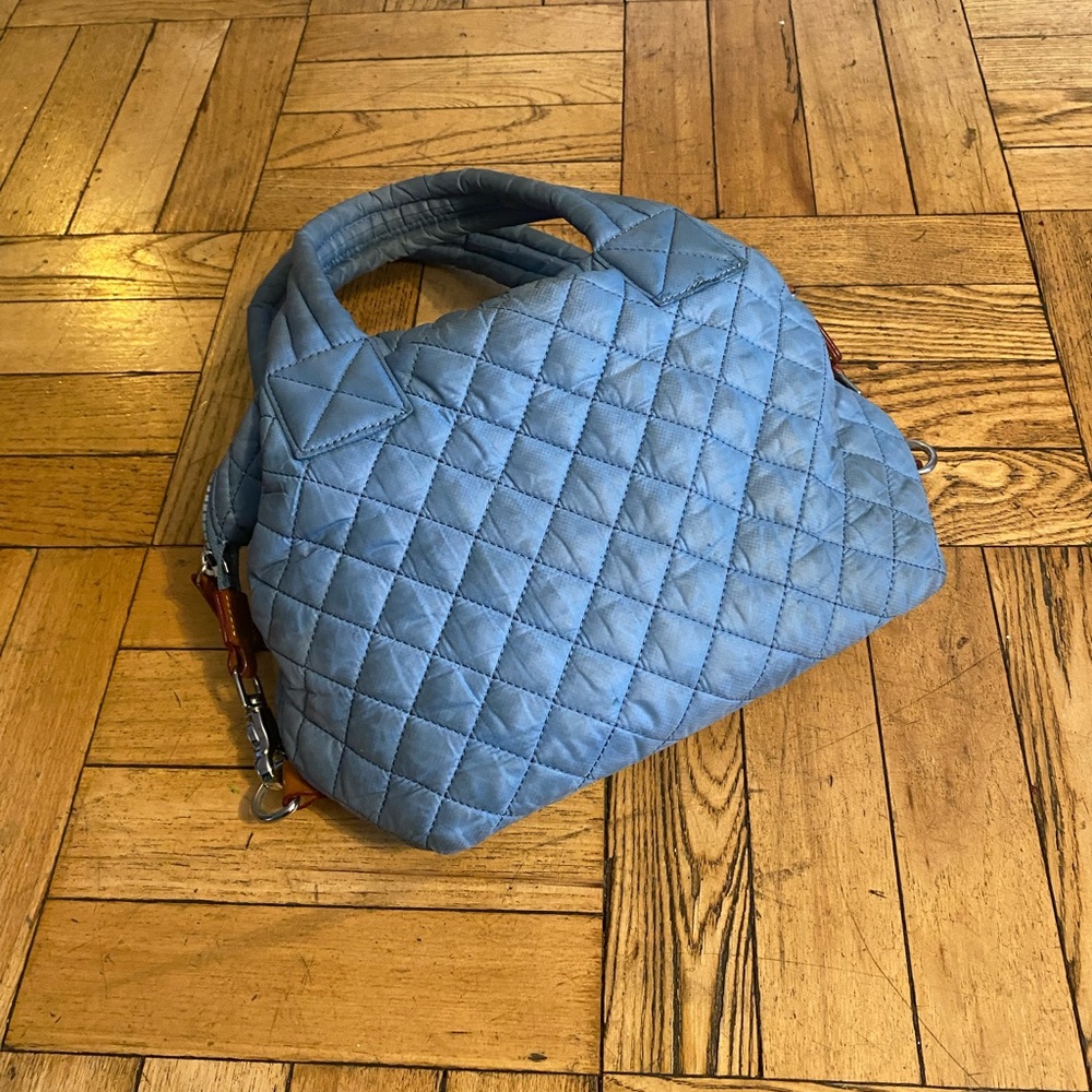 MZ Wallace Quilted Gray Tote